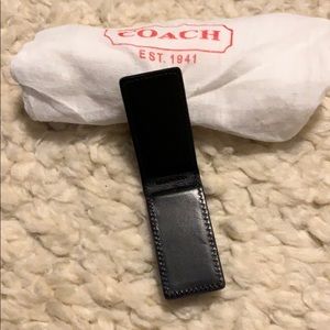 Authentic Coach leather money clip